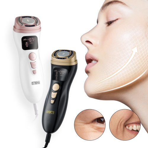 Imagen de Máquina HIFU Ultrasónica con RF y EMS para Reafirmación Facial, Cuello y Contorno de Ojos – Tratamiento Antiarrugas y Antiedad en Casa