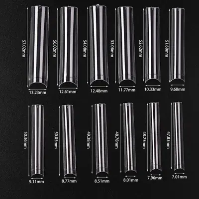 Image de Ongles Faux Carrés 3XL - Design Cercueil & Pointes Incurvées