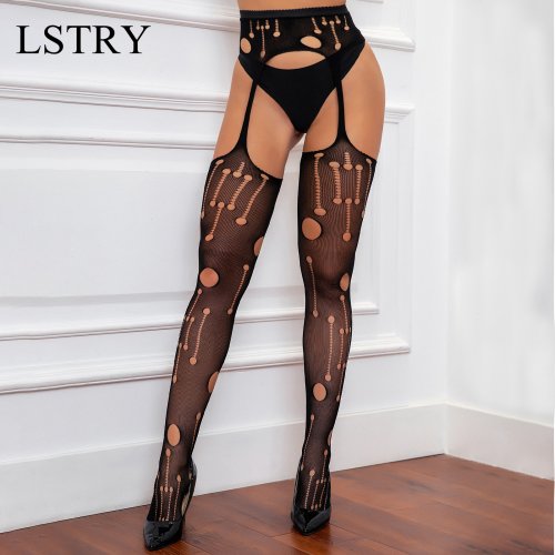 Image de Collants Résille Noirs Sexy - Élégance & Séduction