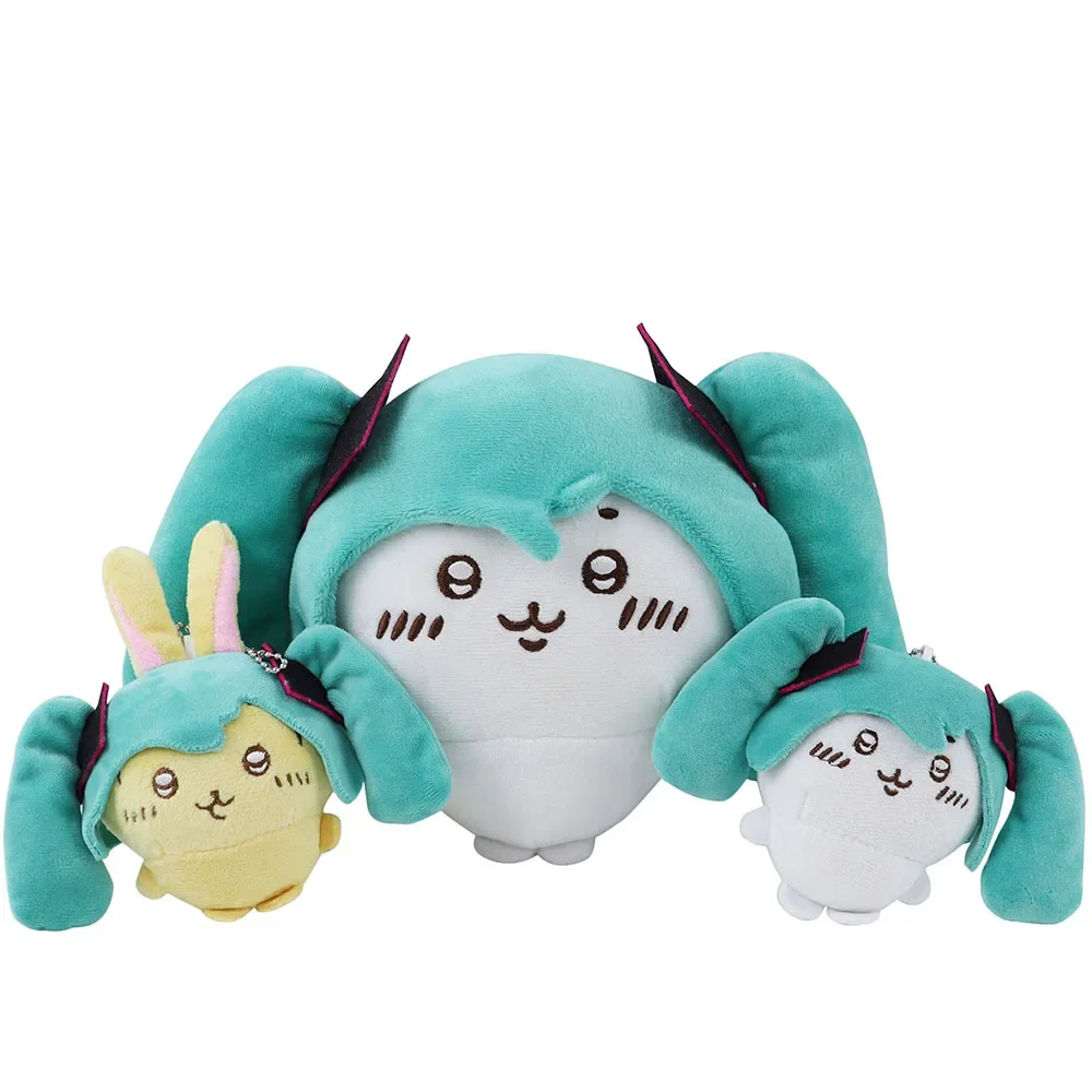 Bild von Cartoon Fit Hatsune Plüschpuppe Chiikawa Kawaii Spielzeug USAgi Co-Branding Puppe Plüschtier Niedliche Taschenanhänger Mädchen Weihnachtsgeschenk