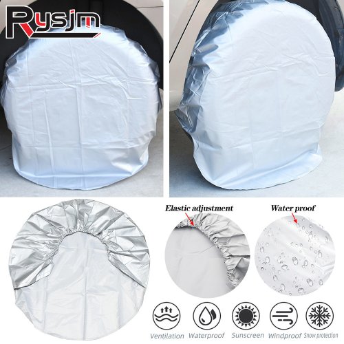 Imagen de 4/3/2/1 Uds. Fundas para neumáticos de ruedas de 32 pulgadas, bolsa de almacenamiento para neumáticos de coche, Protector de ruedas de vehículo para RV, camión, SUV, coche, Camper, estilo de coche