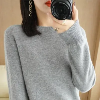 Pull Col Rond Femme - Tricoté Léger & Chic