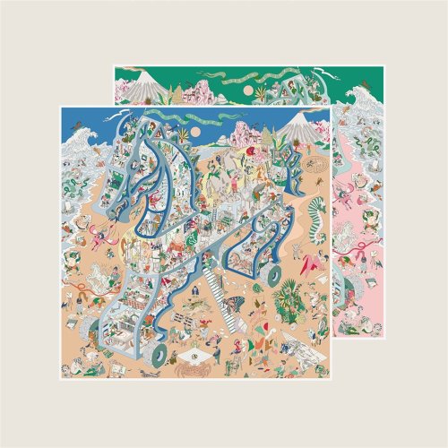 Bild von Eleganter Doppelseitig Gedruckter Seidenschal für Frauen – Luxus Twill Schal mit Kreativem Design, Perfekt als Hijab oder Modeaccessoire, 90 cm Quadratisch