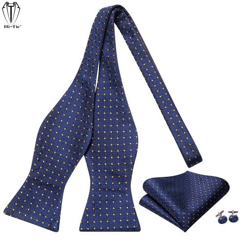 Bild von Elegantes Herren-Fliegen-Set aus Seide – Perfekt für Hochzeit & Business