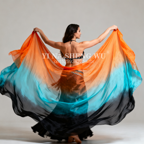 Zdjęcie Eleganckie Woale Do Tańca Brzucha – Gradientowe Kolory