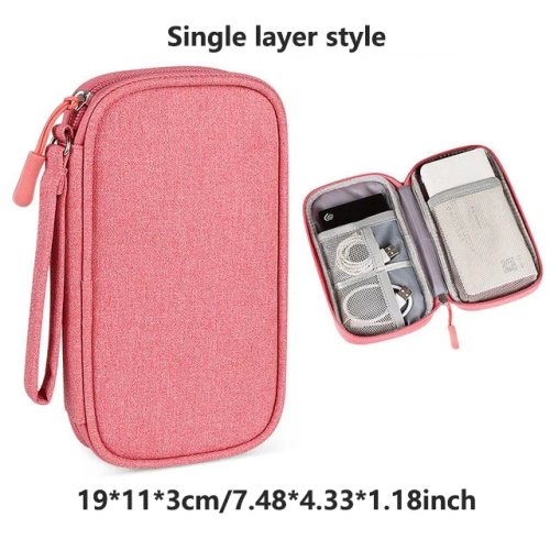 Imagen de Bolsa de almacenamiento de accesorios digitales multicapa a prueba de polvo, cubierta protectora de ...
