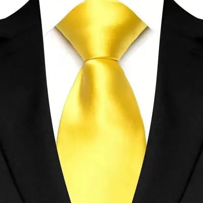 Image de Cravate Jaune Paisley 8cm - Élégance Homme