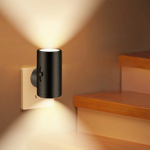 Image de Veilleuse LED avec Capteur de Lumière - Éclairage Doux pour Chambre & Couloir