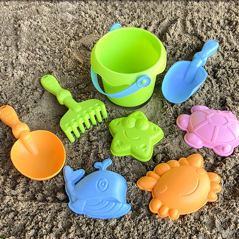 Immagine di Set Giocattoli da Spiaggia per Bambini - Pala, Secchio e Accessori per Sabbia e Acqua