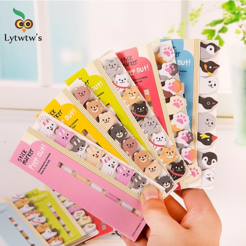 Afbeelding van Kawaii Cartoon Dieren Sticky Notes Set