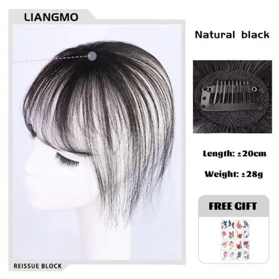 Frange 3D Invisible pour Cheveux Blancs - Naturelle & Sans Couture
