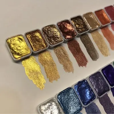 Image de Kit Aquarelle Portable 20 Couleurs - Boîte Métal Brillante