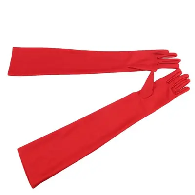 Image de Gants Longs Satin Élégants pour Femmes