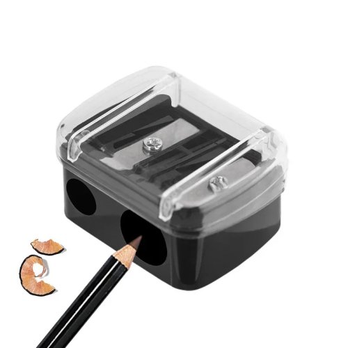 Image of Premium Dual-Hole Manual Pencil Sharpener for Eyebrow, Eye Shadow, and Lip Liner Pencils – Compact & Efficient Makeup Tool