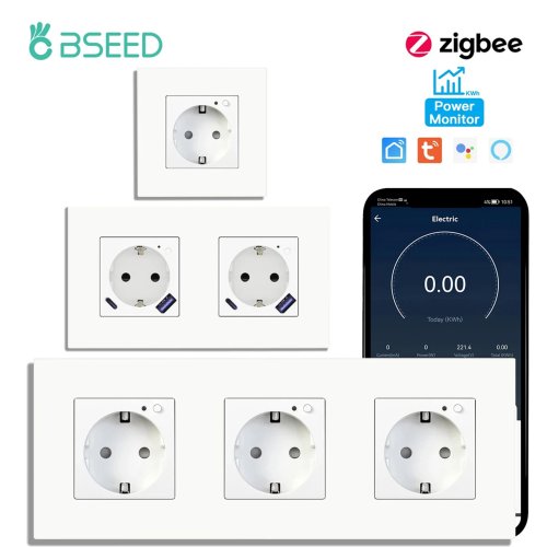 Zdjęcie Inteligentne Gniazdo Zasilające z Monitorowaniem Energii – Zgodne z Alexa i Google Home