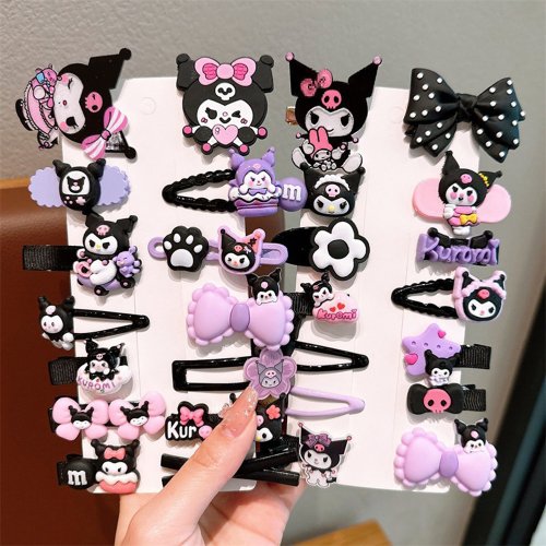 Bild von 14/5 stücke Sanrio Kuromi Nette Haarspange Kopfbedeckungen Für Mädchen Anime Cartoon Mode Haarnadel Haar Zubehör Kinder Geburtstag Weihnachten Geschenk