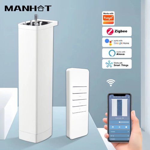 Immagine di Tuya Smart Wifi/Zigbee Motore per otturatore elettrico per tende con APP remota RF Controllo vocale per Alexa Google Assistant SmartThings