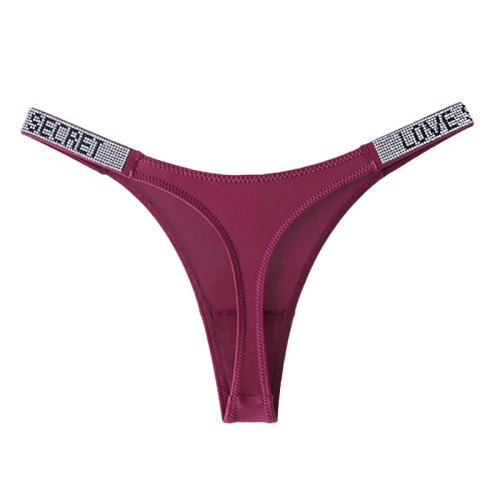 Afbeelding van Lage taille sexy slipje vrouwen strings strass brief diamanten G-string sport string shorts slips T-back fitness S-XL