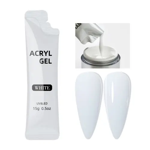 Image de Gel Ongles Blanc Nu & Rose Clair - Construction Rapide