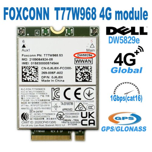 Immagine di Modulo LTE Cat16 1Gbps per Dell Latitude 5420/5424/7424/7400