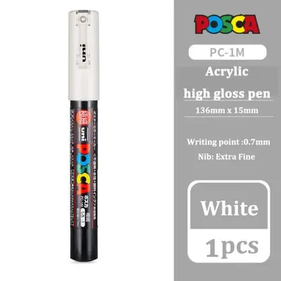 Image de Stylo Marqueur Posca Acrylique Blanc & Noir
