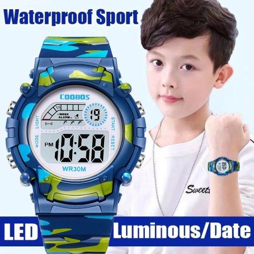 Image of Stylish Digital Watch for Kids with Waterproof Design, Luminous Display & Multi-Function Features – Perfect Gift for Active Children