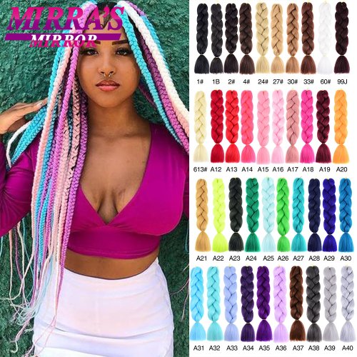 Bild von Farbenfrohe Jumbo-Braids – 24 Zoll Ombre-Synthetic Hair