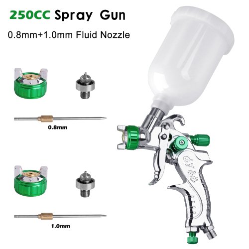 Afbeelding van WENXING Professioneel HVLP-spuitpistool 1.4 / 1.7 / 2.0mm Nozzle Gravity Airbrush voor autolakken