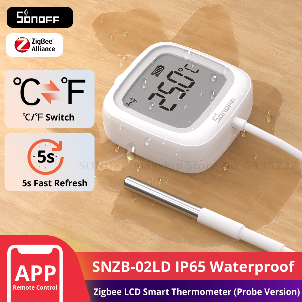 Zdjęcie Inteligentny Termometr Sonoff SNZB-02LD z Sondą IP65