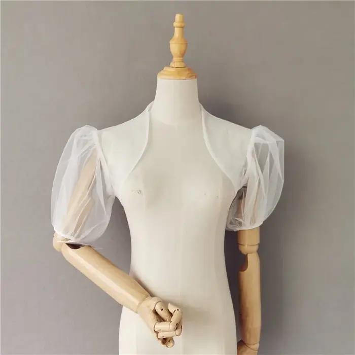 Image de Boléro de Mariée en Tulle - Veste Été Élégante