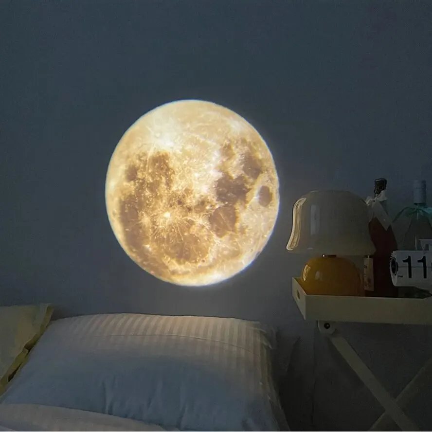 Bild von Neuheit Mond Projektor Licht Hintergrund Projektor Foto Requisiten Geburtstag Party Dekoration Wand Lichter Schlafzimmer Decora Nachtlicht