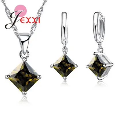 Image de Ensemble de Bijoux de Mariage en Argent 925 - Élégant & Raffiné