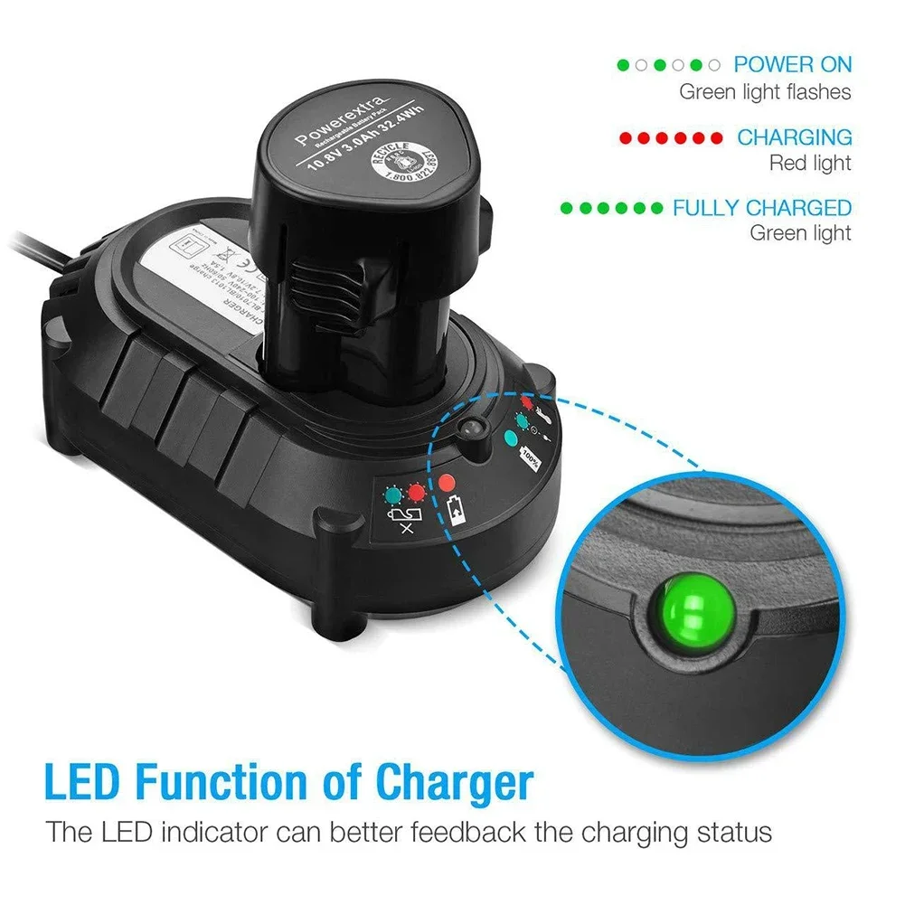 Afbeelding van Vervangende Batterijlader voor Makita BL1013 en BL1014 10,8V / 12V Li-Ion Batterijen - DC10WA Draaiboormachine met EU, UK, AU en US Stekker