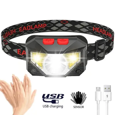 Image de Lampe Frontale LED Ultra Puissante avec Capteur de Mouvement