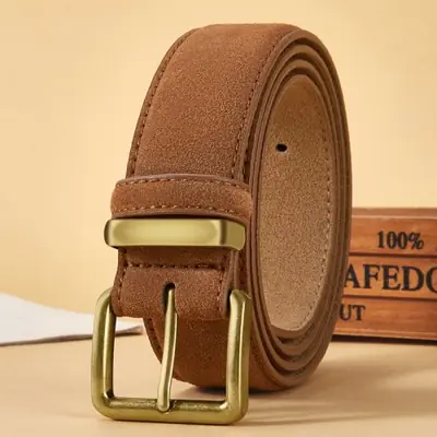 Image de Ceinture en Daim 3,5 cm - Style Rétro Unisexe