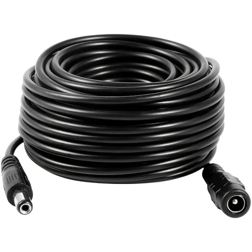 Imagen de Cable de Extensión de Alimentación 12V CC con Conectores DC Macho a Hembra 5.5mm x 2.1mm para Cámaras CCTV - Disponible en Longitudes de 3m, 5m, 10m, 15m, 20m, 30m y 50m