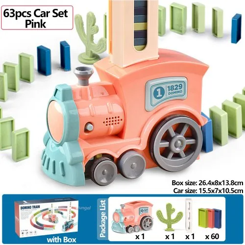 63pcs samochód zestaw-różowy