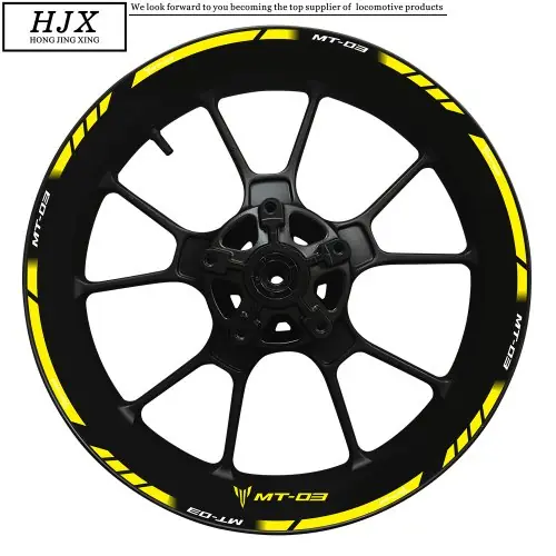Image de Autocollants Roue pour Yamaha MT-03 - Déco Réfléchissante & Imperméable