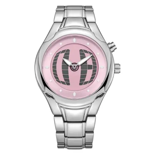 Rond argent rose