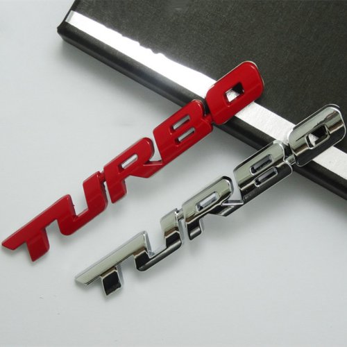 Image of Premium 3D Turbocharged Metal Alloy Car Badge Sticker for Rear and Side Decoration – High-Quality Automotive Modification Accessory
