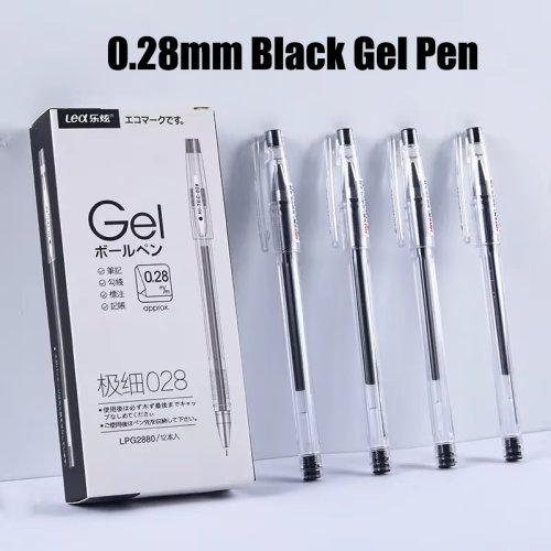 Bild von Ultrafeiner Gelstift 0,28 mm – Schwarz, Hochkapazität & Kreativ