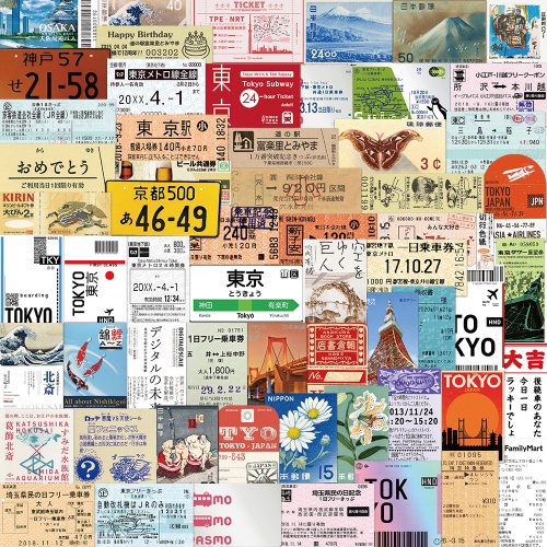 Imagen de Colección de Pegatinas de Graffiti Japonesas con Temática de Tokio: 10, 30 o 60 Unidades – Pegatinas Icónicas para Teléfono, Maletas y Accesorios DIY