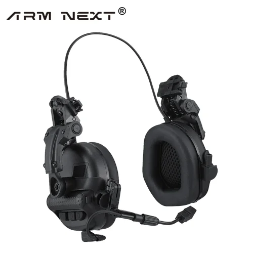 Image of Tactical Headphones Helmet Compatible PTT Active Noise Cancelling Earmuffs for Military Shooting Hearing Protection