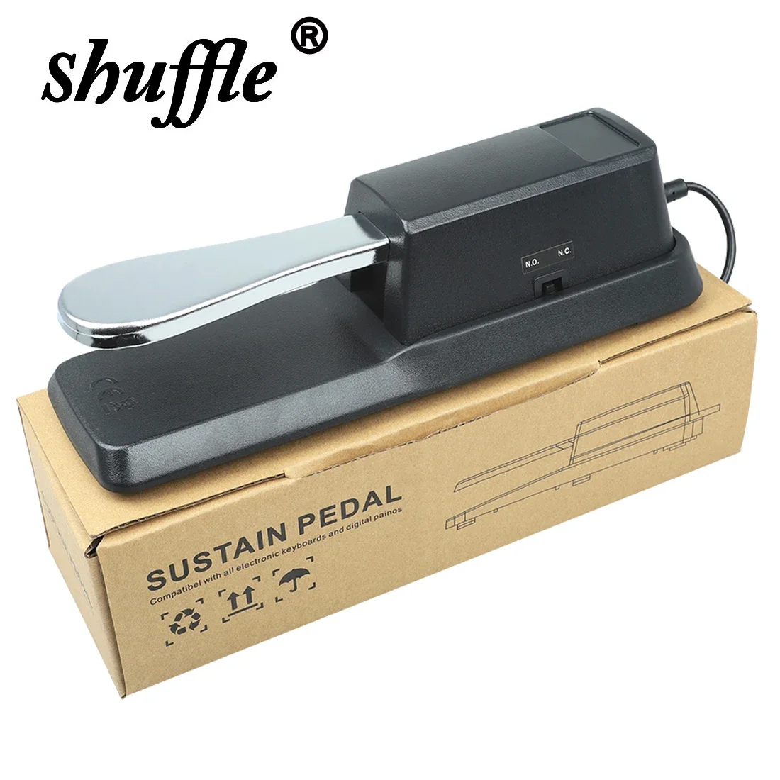 Imagen de Pedal de Sostenido Universal para Piano Electrónico y Teclado Digital con Amortiguador de Apoyo – Accesorio Compatible con Roland y Otros Instrumentos Musicales
