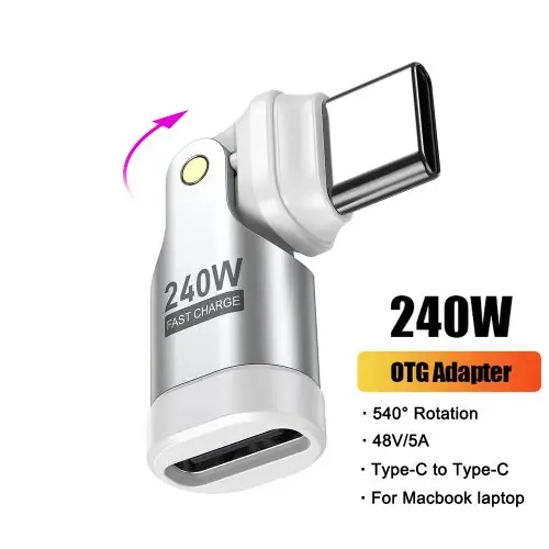 Image de Adaptateur USB-C Rotatif 360° - Connecteur OTG pour MacBook, Xiaomi, Samsung