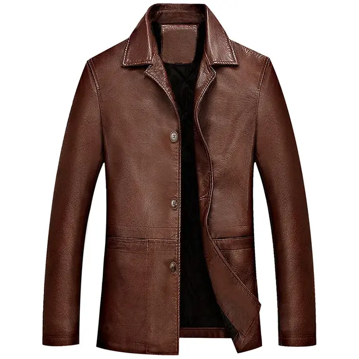 Image de Blouson Cuir Homme 4XL - Style Moto & Business