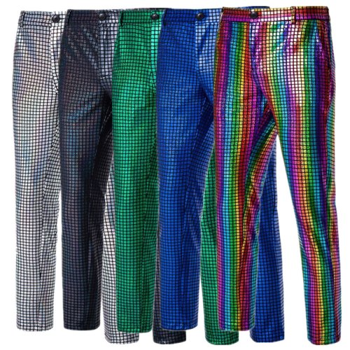 Afbeelding van Stijlvolle Heren Geruite Broek met Stretch – Luxe Look voor Feest, Dance Party, Bar & KTV