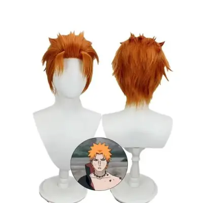 Image de Perruque Ninja Hokage Cosplay - Cheveux Synthétiques Courts