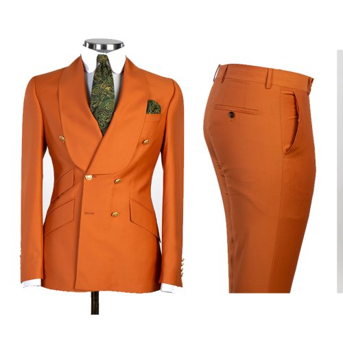 Image de Costume Homme Décontracté 2 Pièces - Blazer & Pantalon Or