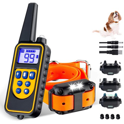 Imagen de Collar de Entrenamiento Eléctrico para Perros y Mascotas con Control Remoto, Resistente al Agua y Recargable – Solución Efectiva para el Adiestramiento Canino